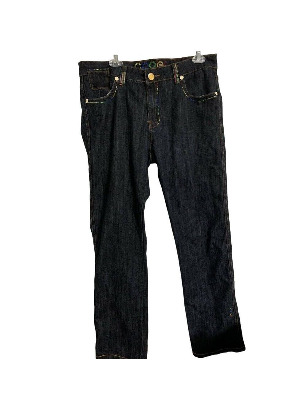coogi Dark WASH jean EMBROIDERED Sz 18 Multicolor - Picture 2 of 11